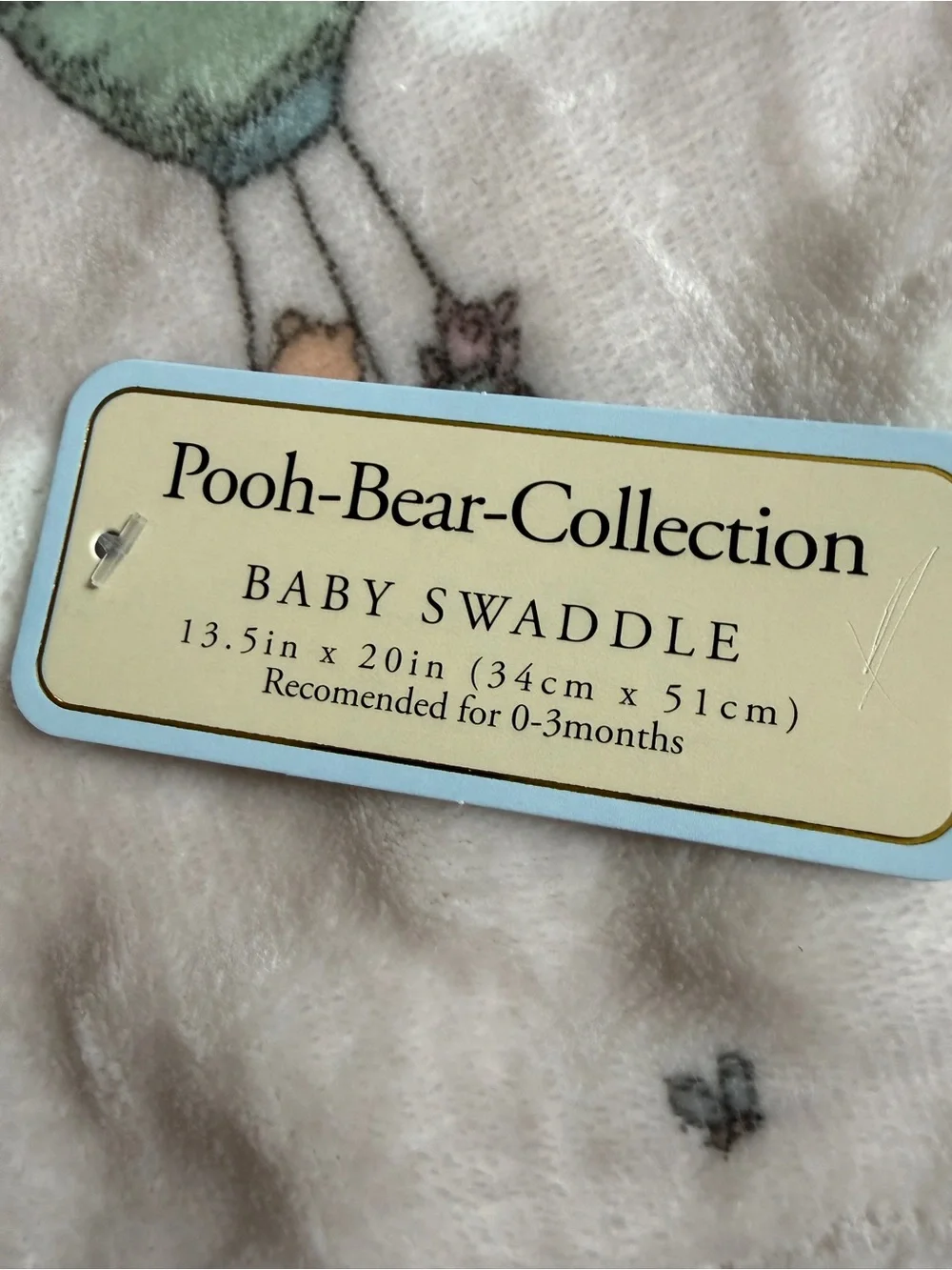 Pooh-Bear Collection Plush Hot Air Balloon Baby Swaddle Sack - 0-3 months